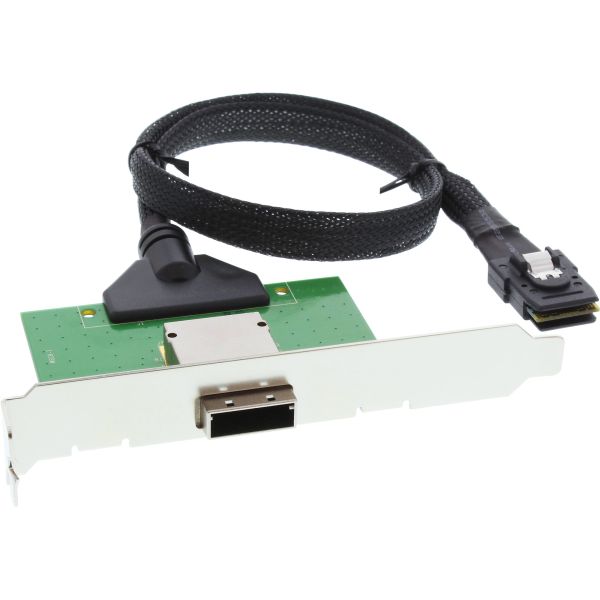 InLine® SAS Slotblech PCI mit Kabel, ext. SFF-8088 auf int. SFF-8087, 0,5m