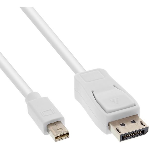 InLine® Mini DisplayPort zu DisplayPort Kabel, weiß, 1m