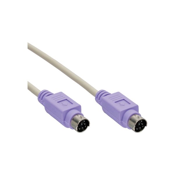 InLine® PS/2 Kabel, Stecker / Stecker, PC 99, Farbe Violett, 2m