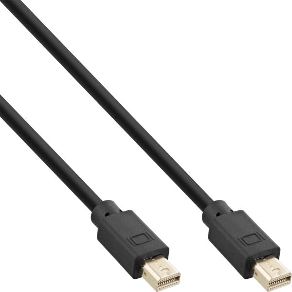 InLine® Mini DisplayPort 1.4 Kabel, Stecker / Stecker schwarz/gold, 1m