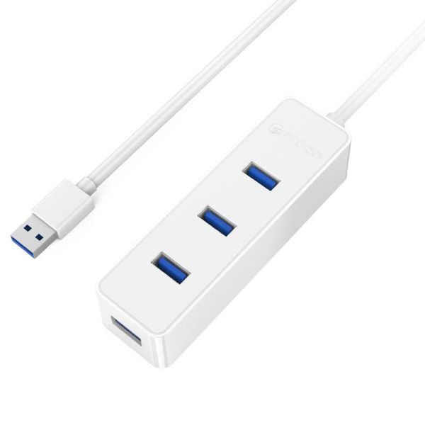 USB3.0-Hub mit 4-Typ-A Tore - 5 Gbps - 30CM Kabel - Weiss