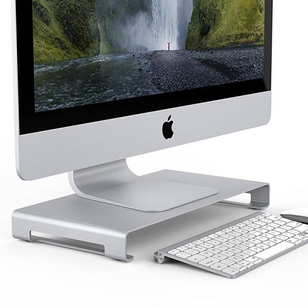 Aluminium Laptop / Desktop-Halter für eine ergonomische Haltung - Silber