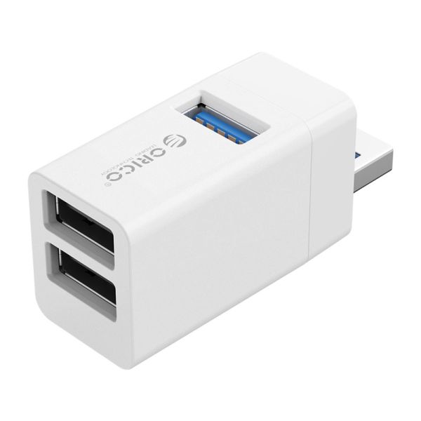 Mini-USB-Hub mit 3 USB-A-Anschlüssen - 5 Gbit/s - Plug and Play - Weiß